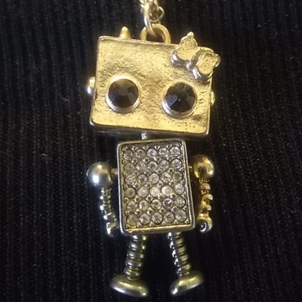 ⭐Gold Robot Necklace 24'